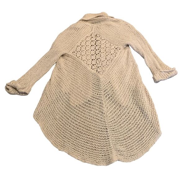 CAbi Teachers Pet Open Front Linen Blend Cardigan Sweater XS - Picture 3 of 8